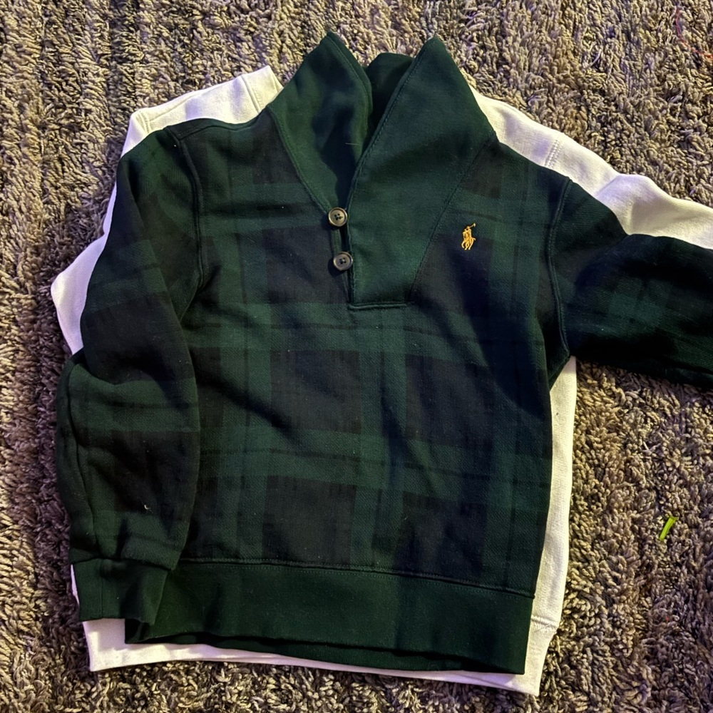 Ralph Lauren Dark Green Plaid Sweater